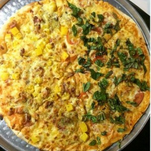 pizza mediana hawaiana y napolitana