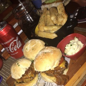 hamburguesa de Res sliders 