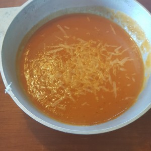 crema de tomate ahumado