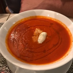 sopa de tomate ahumado