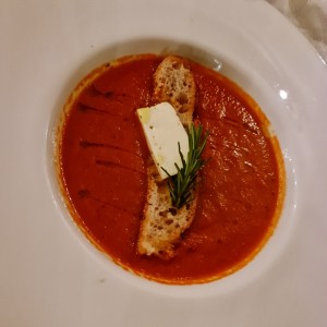 sopa de tomate ahumado