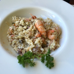 Arroz cremoso con mariscos