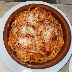 Spaguetti a la Amatriciana