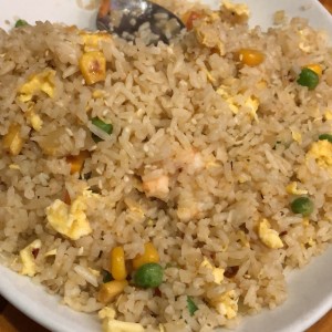 Arroz con camarones de la casa