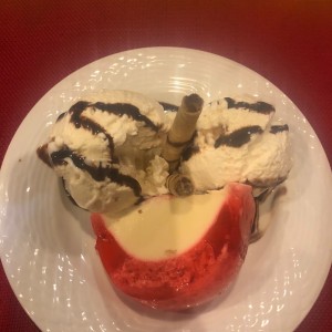 gelatina com queso crema y helado