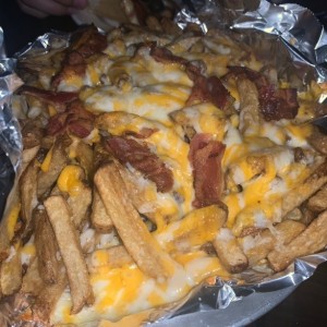 fries with cheese and bacon