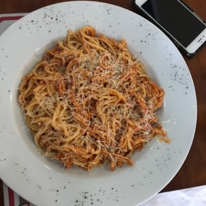 Spaguetti pomodoro con pollo