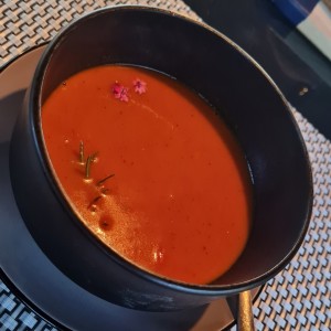 Sopa de tomate ahumado 
