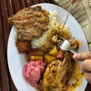 Comida de carne y pollo