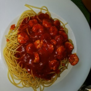 spaghetti de camarones 