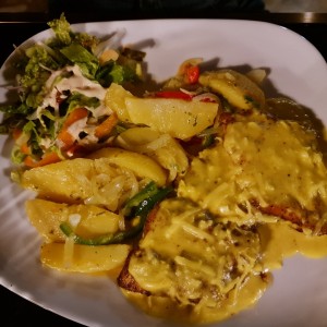 Filete de pescado en salsa Curry y Coco