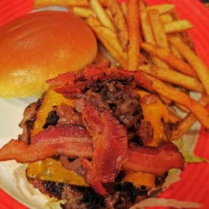 Triple Bacon Stackhouse Burger