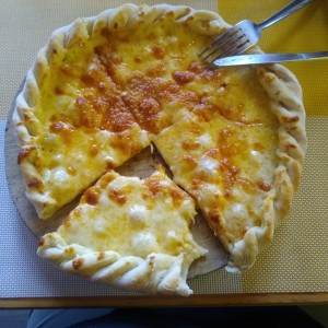 pizza queso con queso