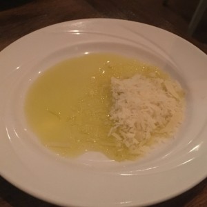 Aceite de oliva y parmesano