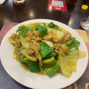 Pollo en Curry o Verduras