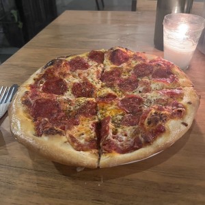 New york style pepperoni pizza