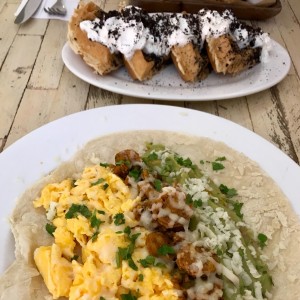 Huevos Rancheros + Oreo Waffles