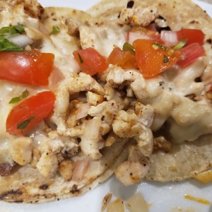 Tacos de pollo con Queso