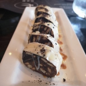 roll dulce de galleta oreo