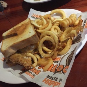 Chicken strip cheese sandwich