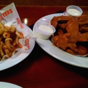 Curly fries and wings