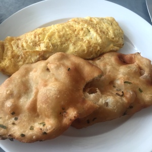 Omelette y hojaldre