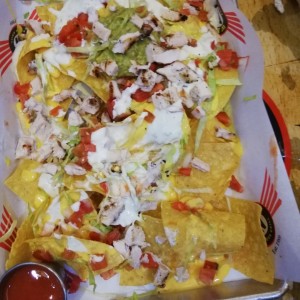 nachos con pollo