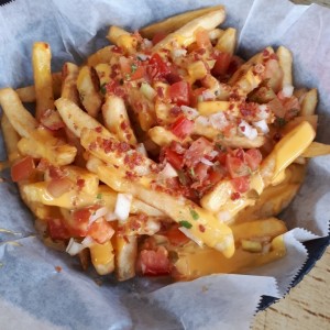 loaded chesse and bacon fries