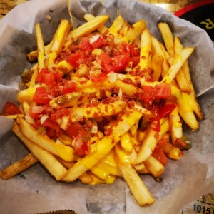 loaded cheese & bacon fries
