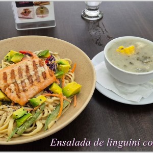 Sopas & Ensaladas - Ensalada de Linguine con salmón 