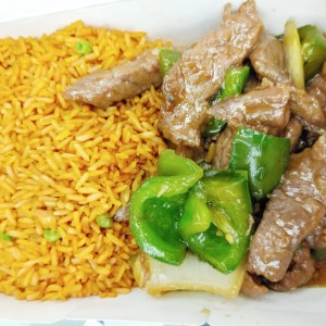 arroz frito con carne
