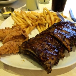Ribs and fried chicken