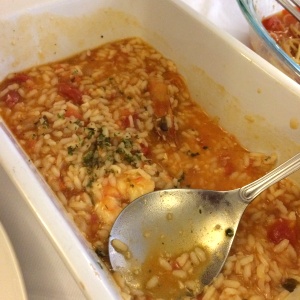 Risotto de langostinos