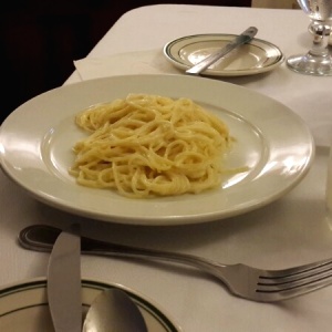 Spaguetini con Parmezzano