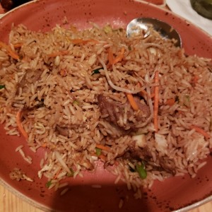arroz frito de carne