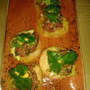 Ahi tartare with avocado