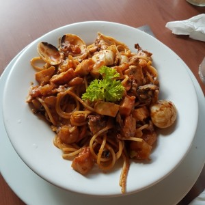 spagetti con mariscos