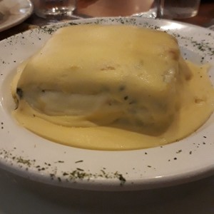 lasagna de pollo y espinacas