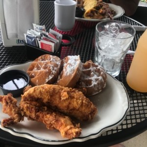 waffles and chicken