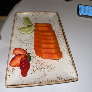 Papaya con fresa