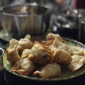 Dumplings de pollo frito