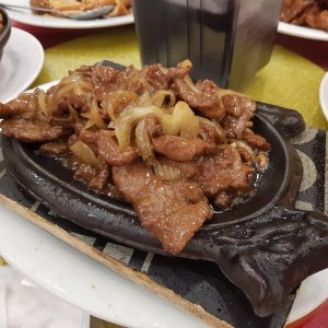 sizzling meat