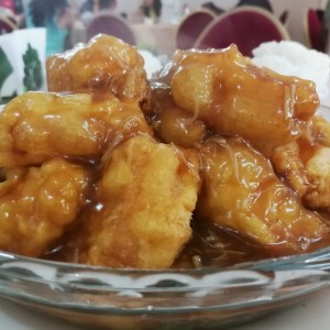 Tofu en salsa de conchuela