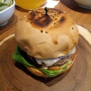 mushroom swiss burger