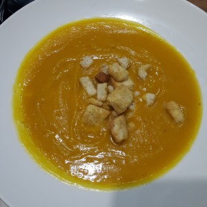 sopa de Zapallo con queso