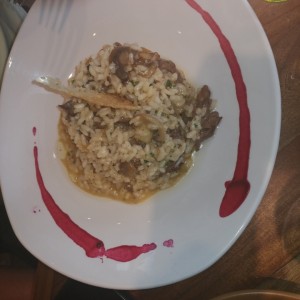 risotto de hongo y carne