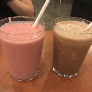 batidos de fresa y chocolate