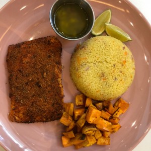 Salmon, quinoa 