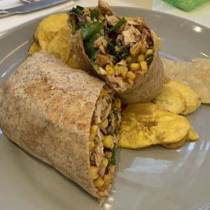 Jerk Chicken Wrap.  Me encanto