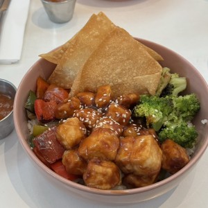 Tofu sweet and sour bowl